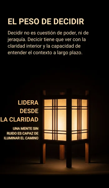 Composición abstracta sobre claridad mental y toma de decisiones bajo presión