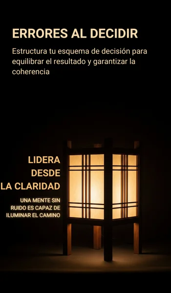 Composición abstracta sobre decisiones bajo presión en un Líder
